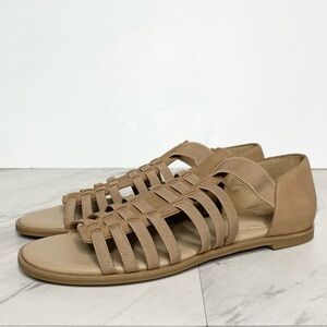 Eileen Fisher Rato Tan Nubuck Strappy Sandal 7.5